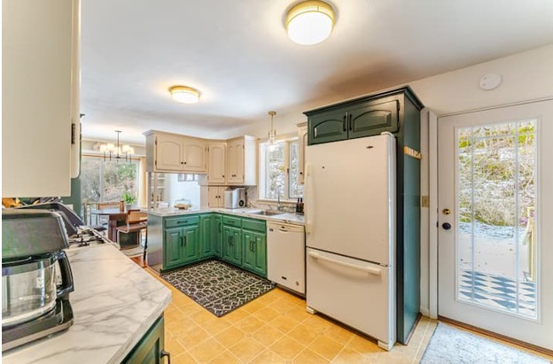Kitchen counter and coffee station